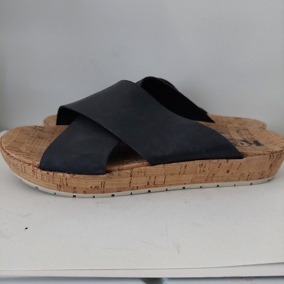 Kork-Ease Navy Criss Cross Cork Sandals Size 8.5 - Picture 2 of 6